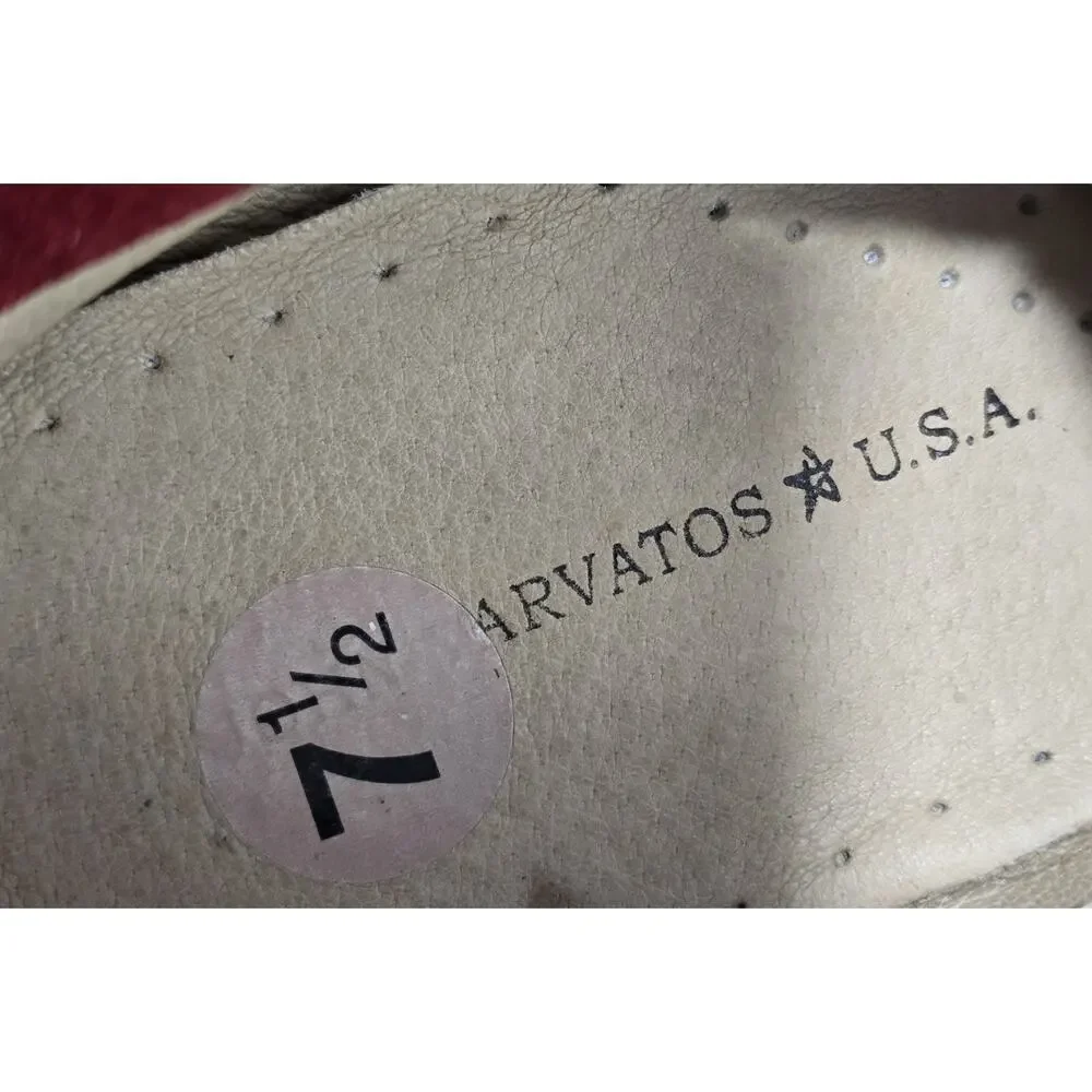 John Varvatos Firebrick Red Schooner Shoe Laceless Star USA Suede Sz. 7.5